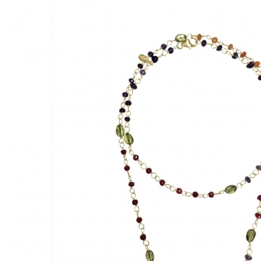 COLLAR ORO Y PIEDRAS NATURALES
